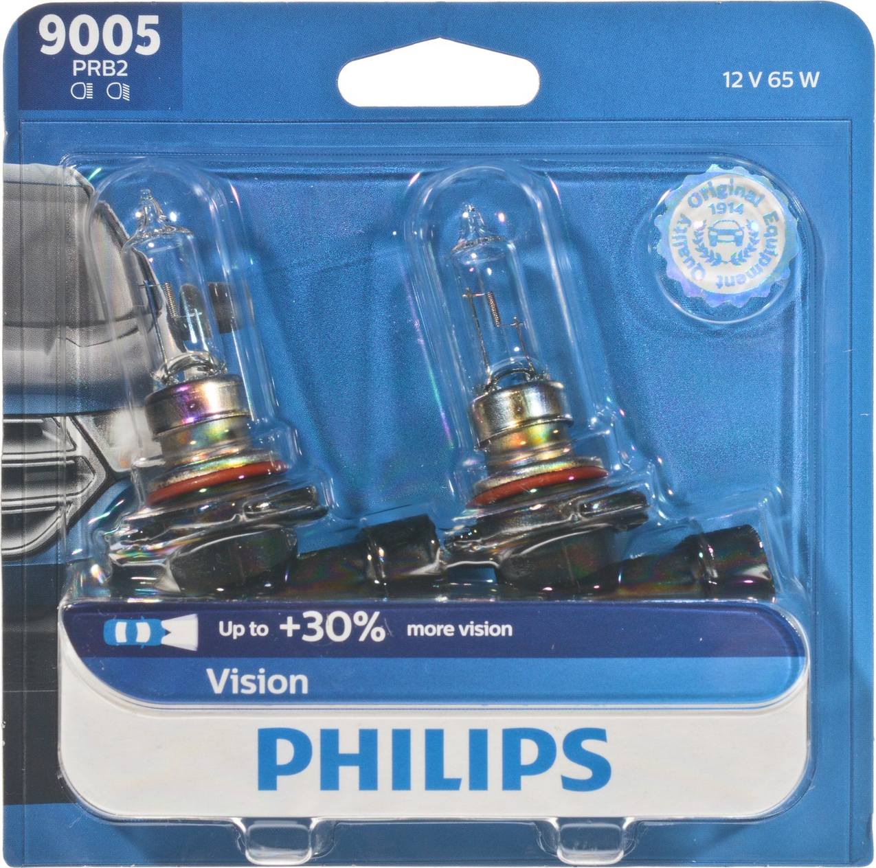 Philips Vision H4 30% More Light Headlight Bulb (Single)