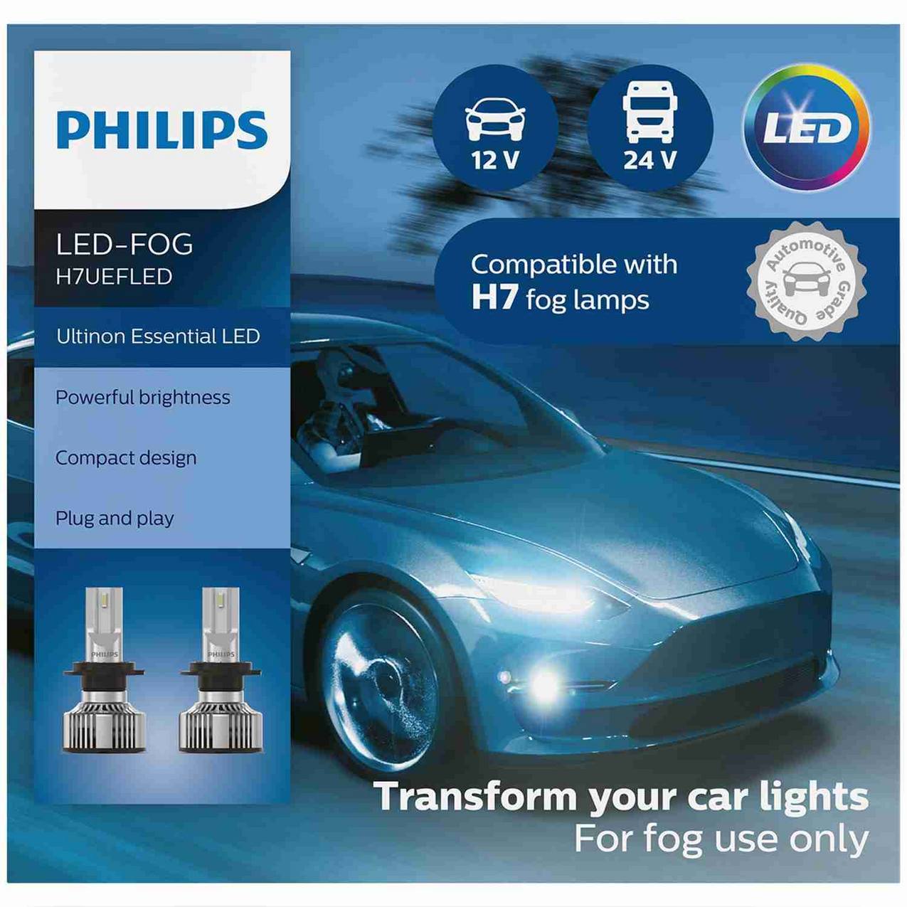 Philips Automotive Lighting H7 Ultinon Essential LED Fog Lights, 2