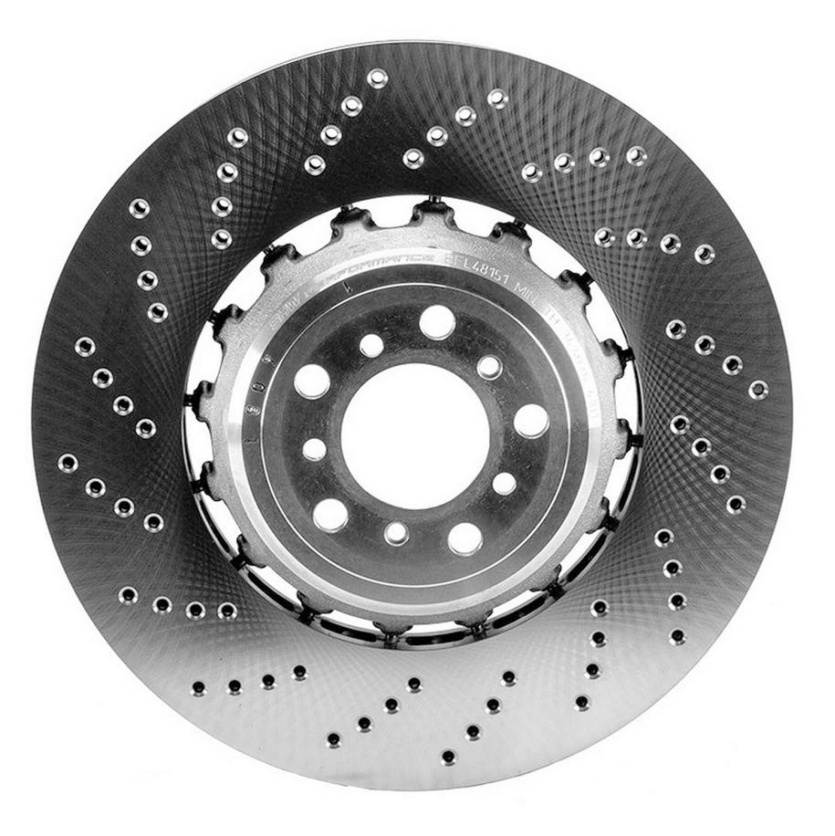 BMW Disc Brake Rotor - Front Passenger Side (400mm) (Drilled-Composite)  34112284102