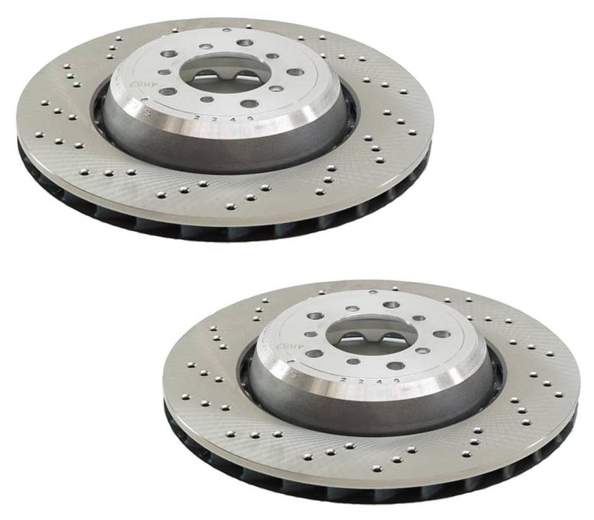 BMW Front Drilled Brake Rotors 325mm For BMW E46 BFL42841 BFR42842