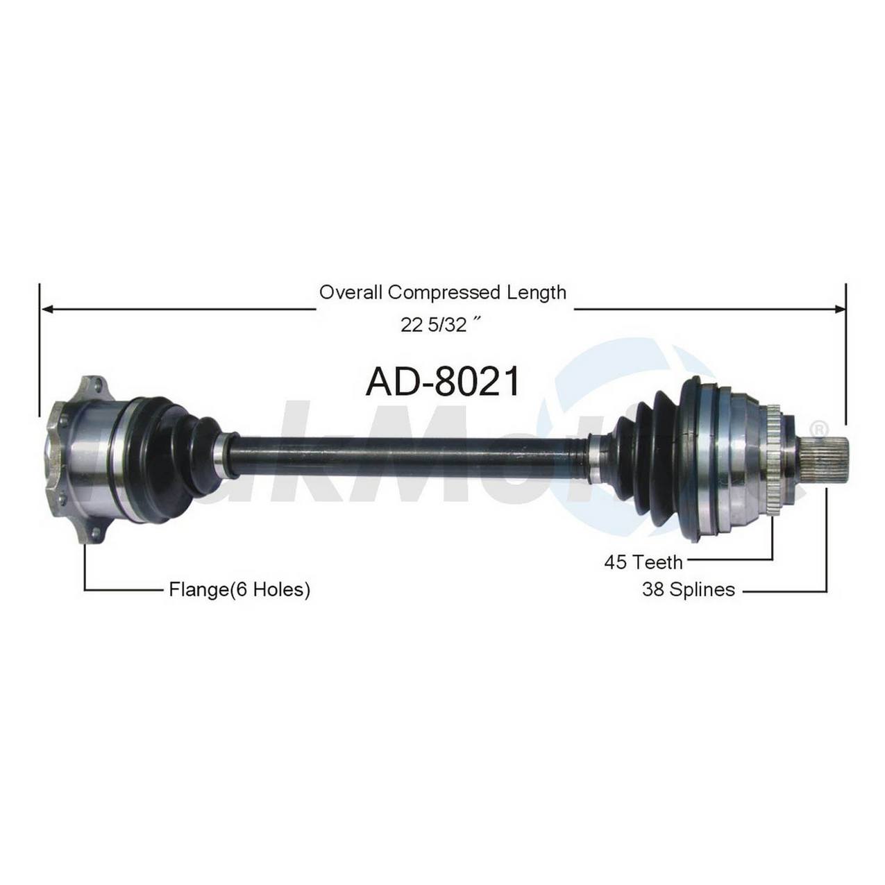 Audi CV Axle Shaft - Front Driver Side - Aftermarket AD8021