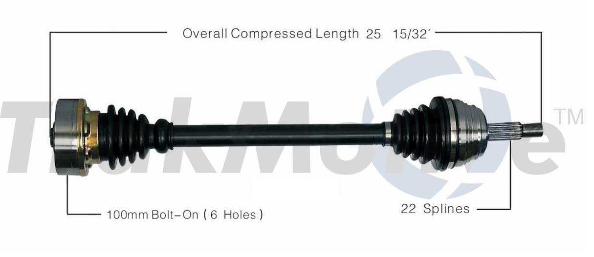 Audi VW CV Axle Shaft - Front Driver Side - Aftermarket AD8048