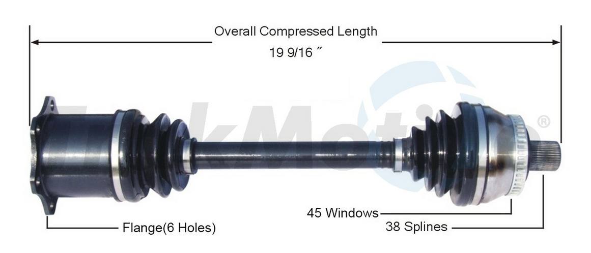 Audi CV Axle Shaft - Front Passenger Side - Aftermarket AD8108