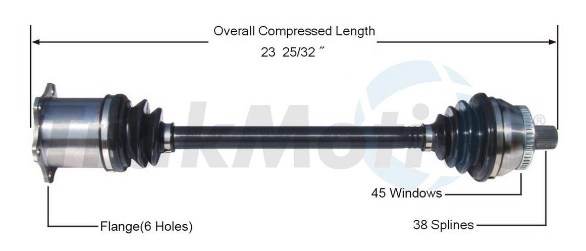 Audi CV Axle Shaft - Front Driver Side - Aftermarket AD8109