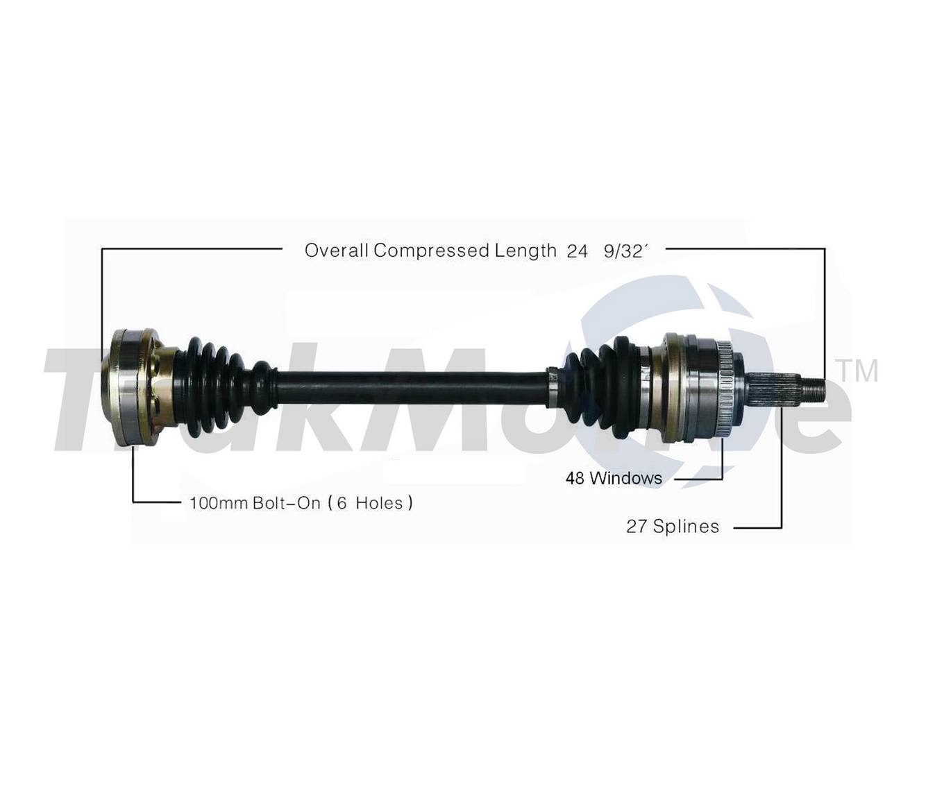 BMW CV Axle Shaft - Rear Driver Side - Aftermarket BM8020