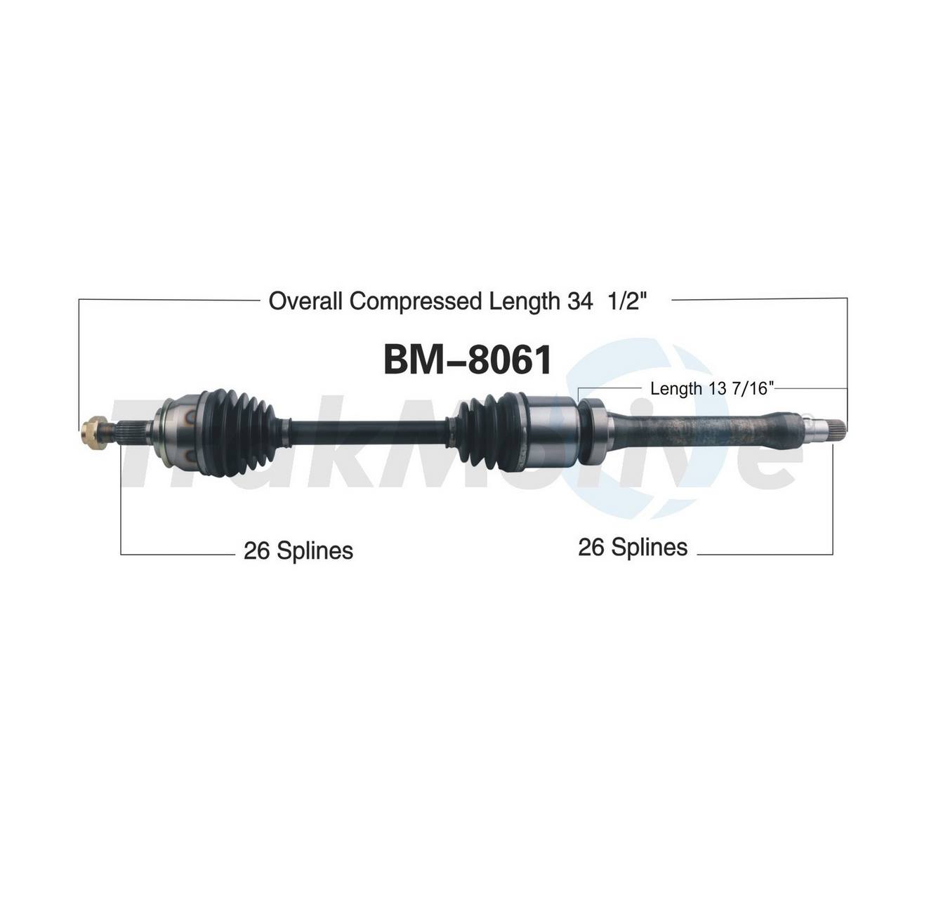 Mini CV Axle Shaft - Front Passenger Side - Aftermarket BM8061