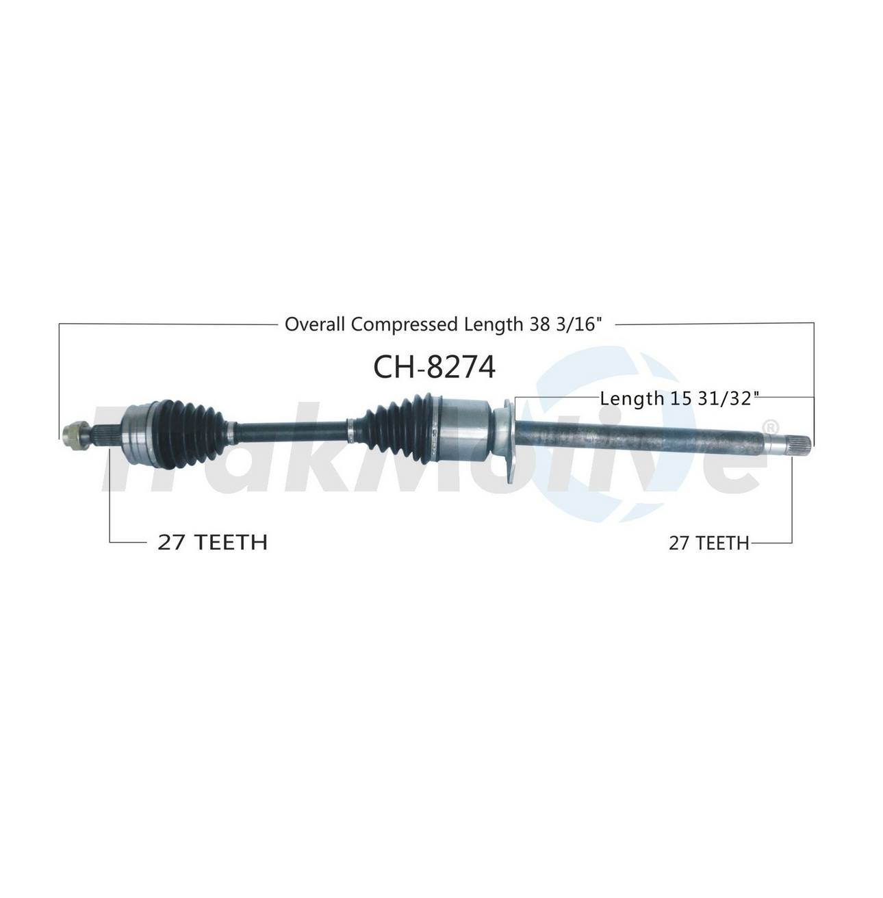 CV Axle Shaft – Front Passenger Side Surtrack CH-8274