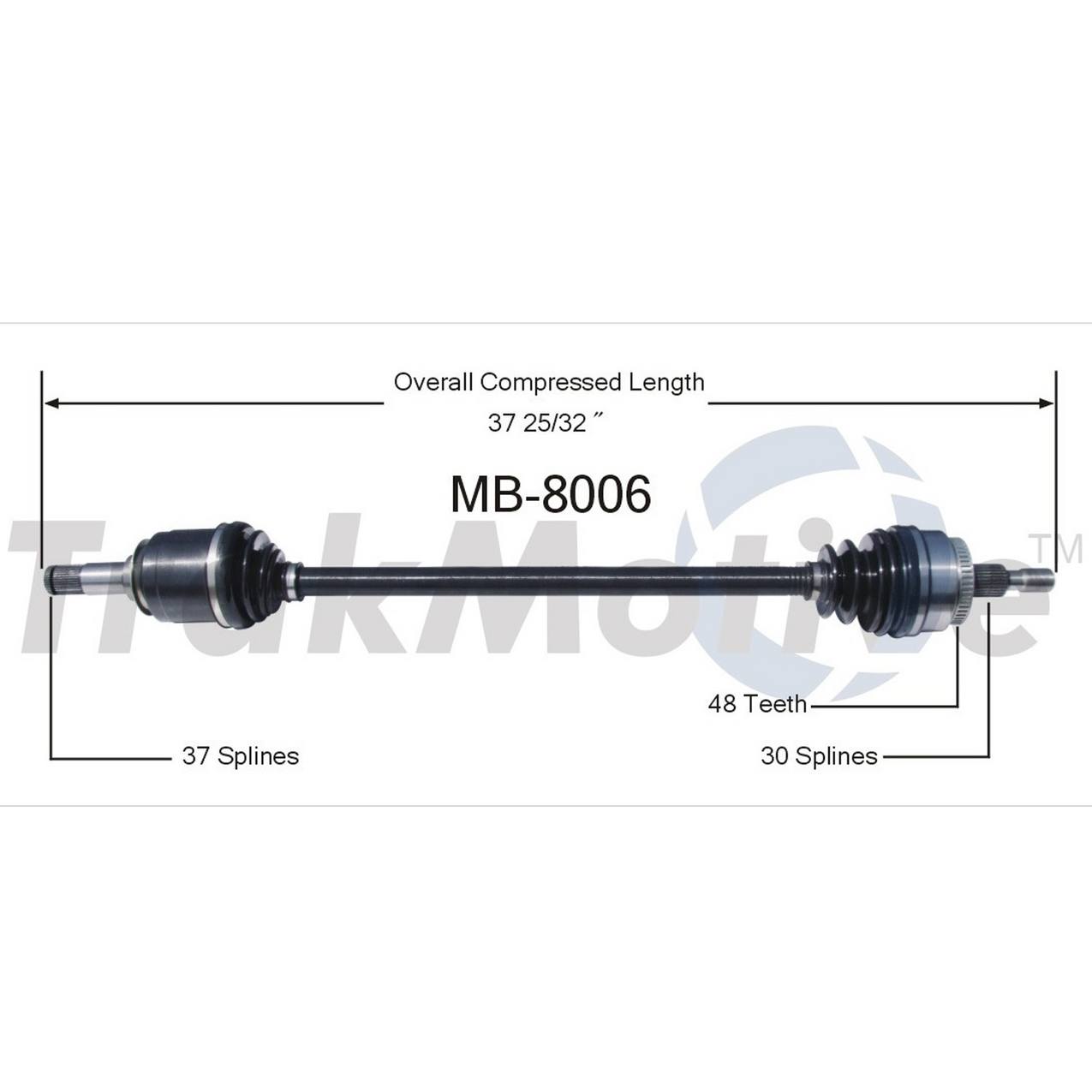 Mercedes CV Axle Shaft - Front Passenger Side - Aftermarket MB8006