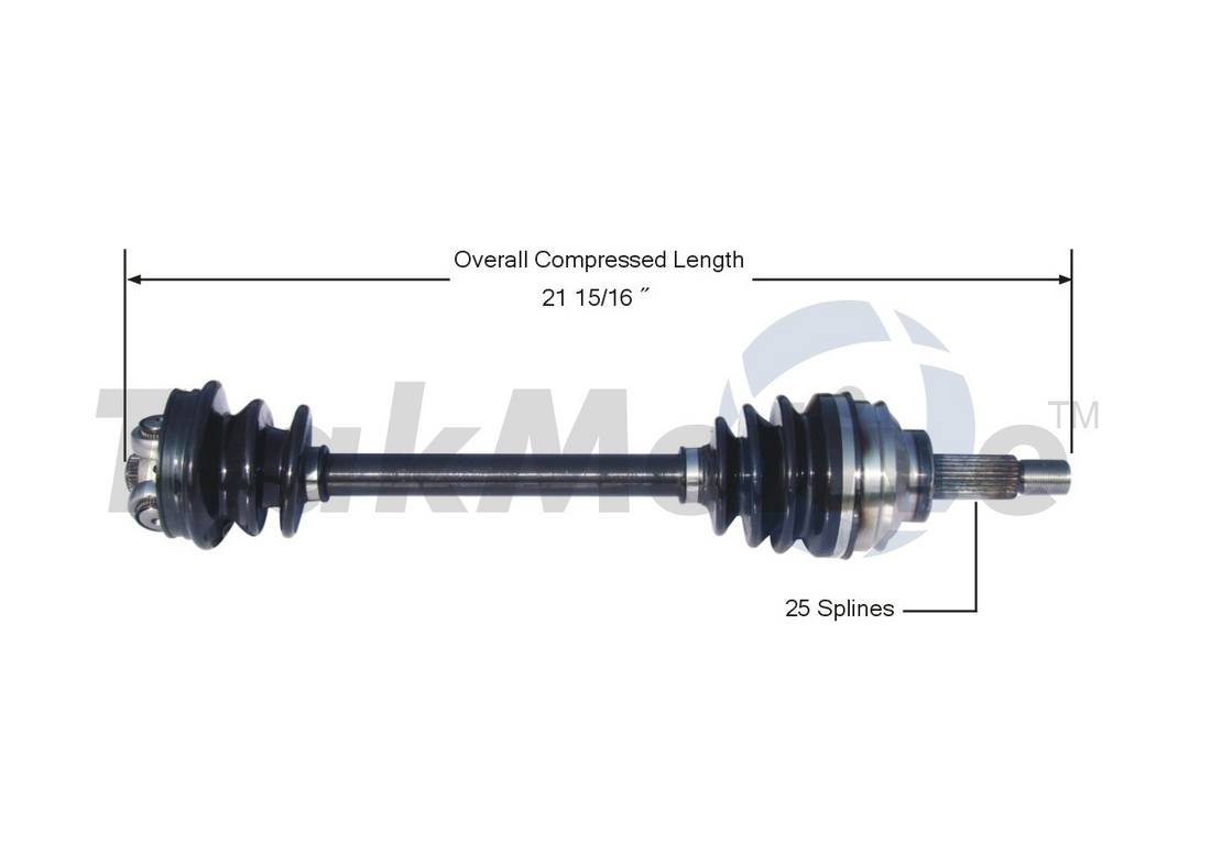 SAAB CV Axle Shaft - Front Driver Side - Aftermarket SA8002