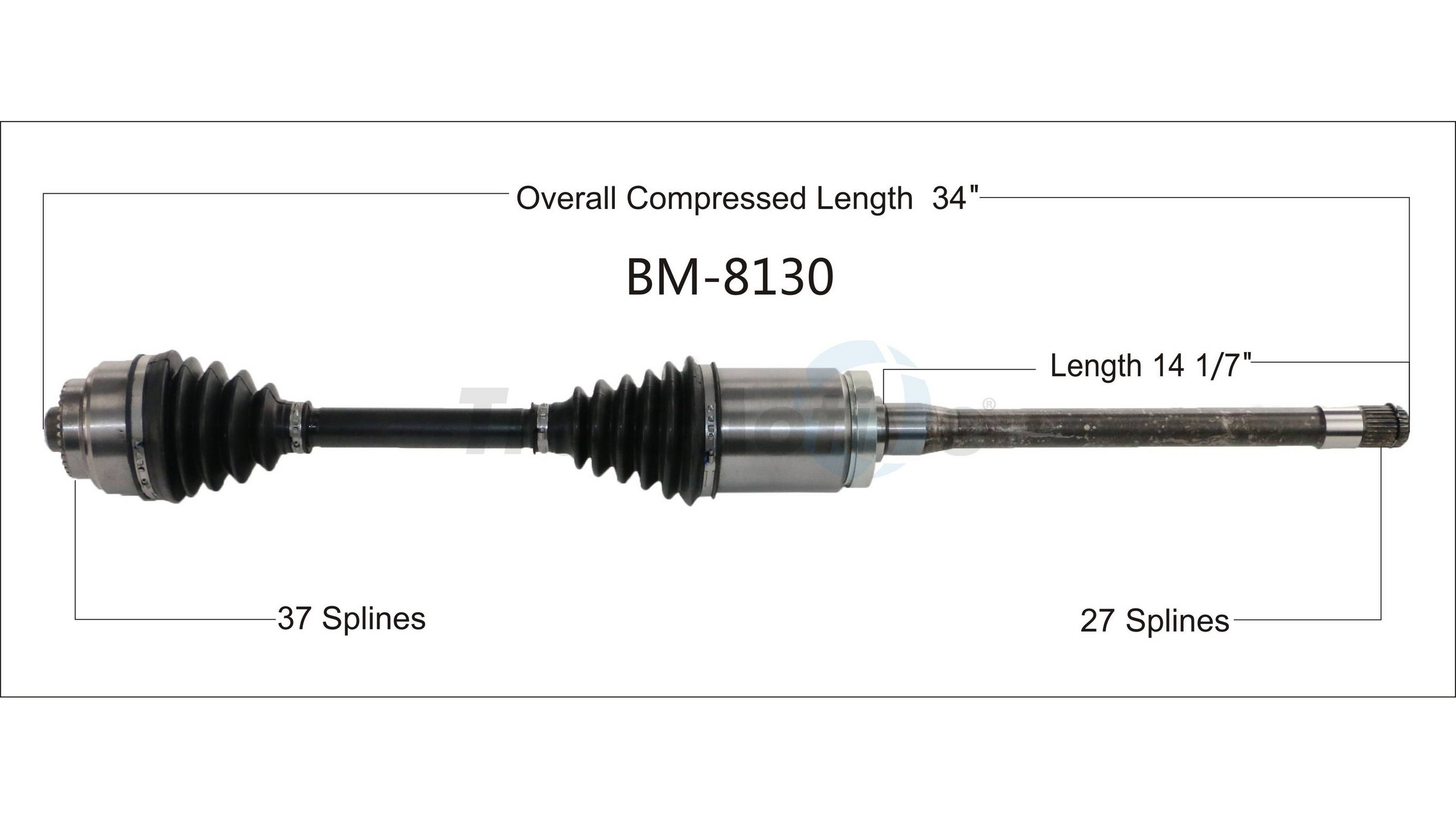 CV Axle Shaft – Front Passenger Side (Updated Design) Surtrack BM-8130