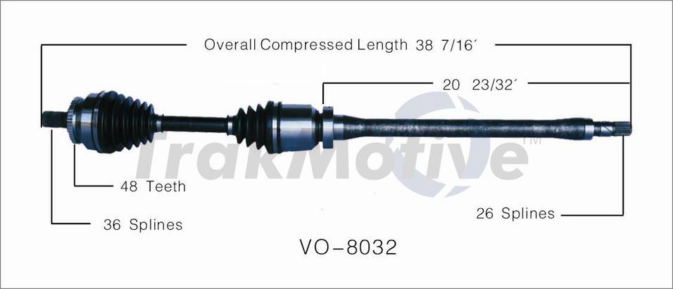 CV Axle Shaft – Front Passenger Side Surtrack VO-8032