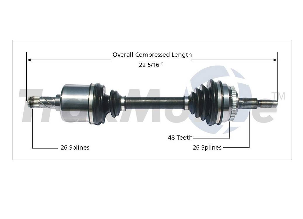 Volvo CV Axle Shaft - Front Driver Side - Aftermarket VO8002