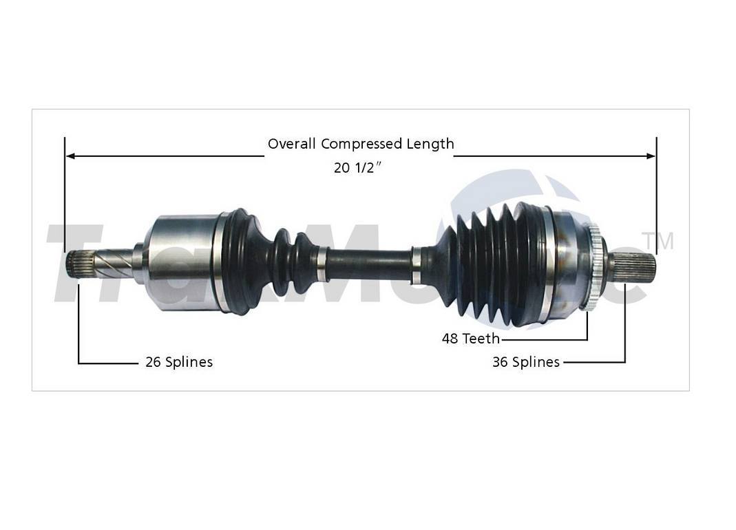 Volvo CV Axle Shaft - Front Driver Side - Aftermarket VO8017