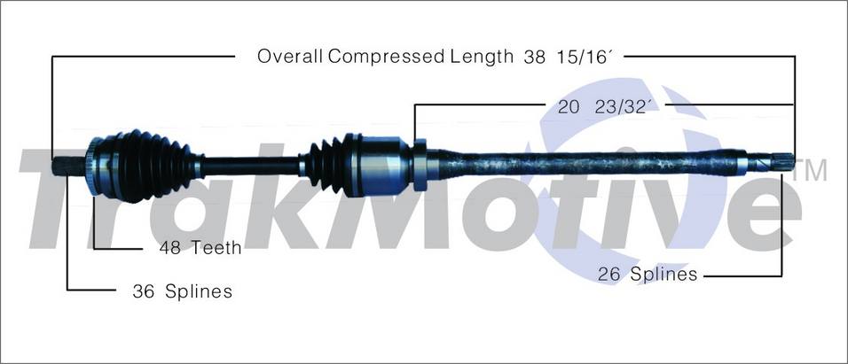 Volvo CV Axle Shaft - Front Passenger Side - Aftermarket VO8033