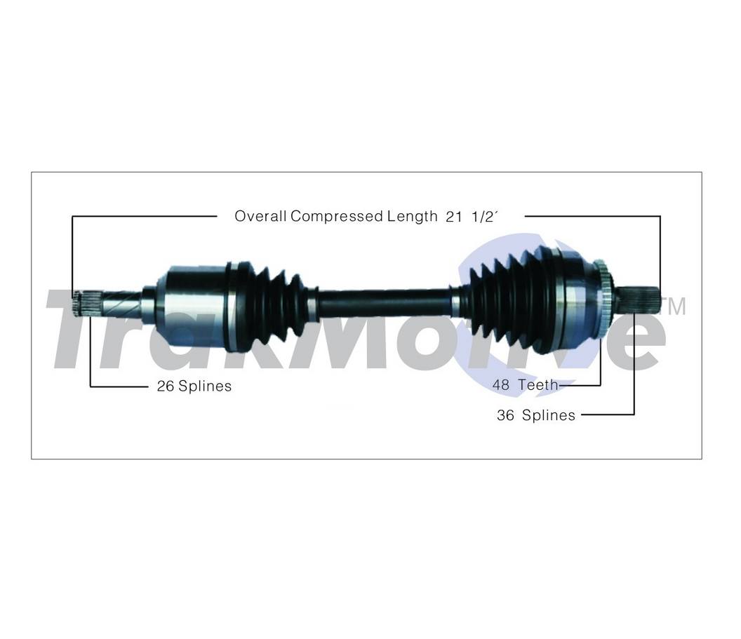 Volvo CV Axle Shaft - Front Driver Side - Aftermarket VO8035