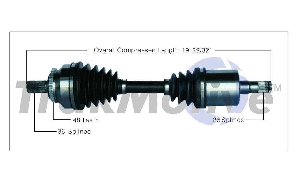 Volvo CV Axle Shaft - Front Driver Side - Aftermarket VO8036