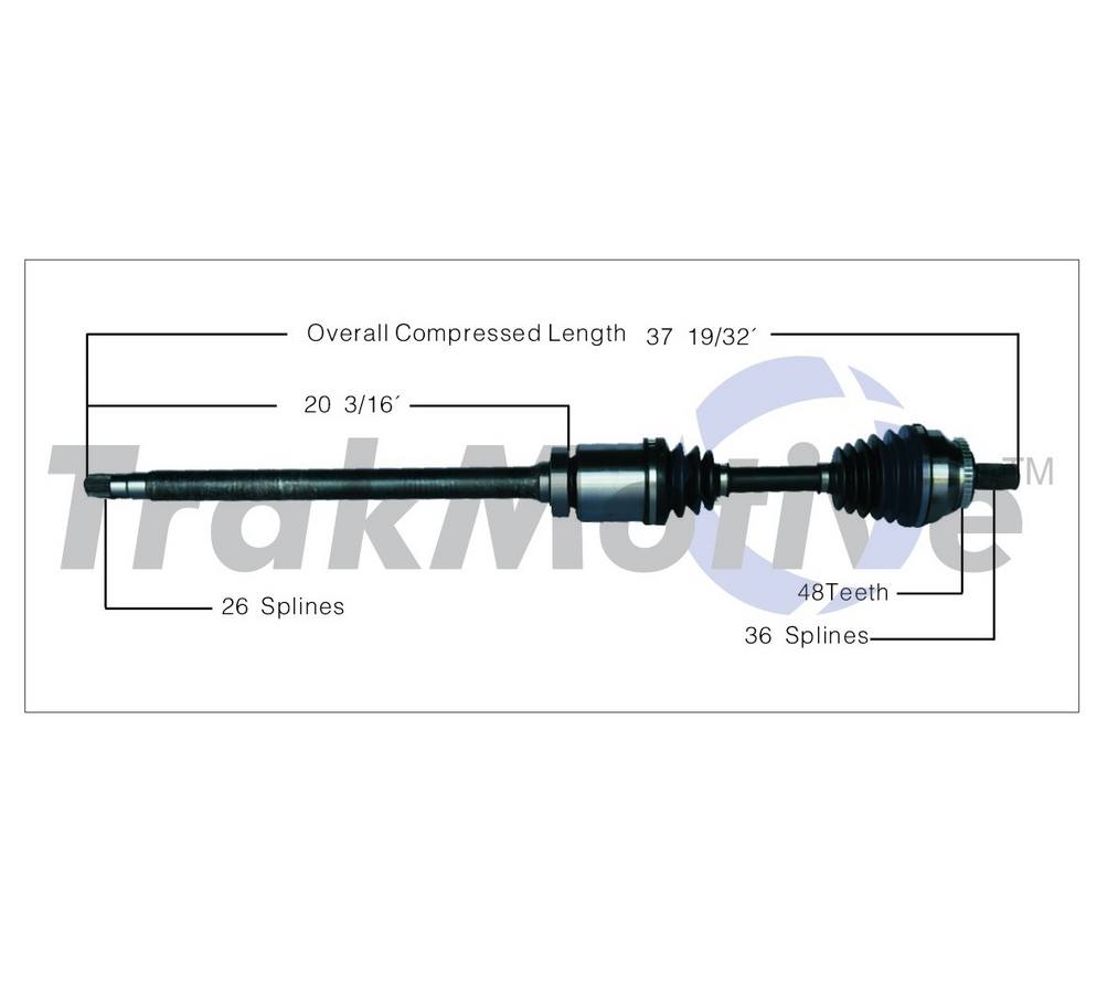 Volvo CV Axle Shaft - Front Passenger Side - Aftermarket VO8037