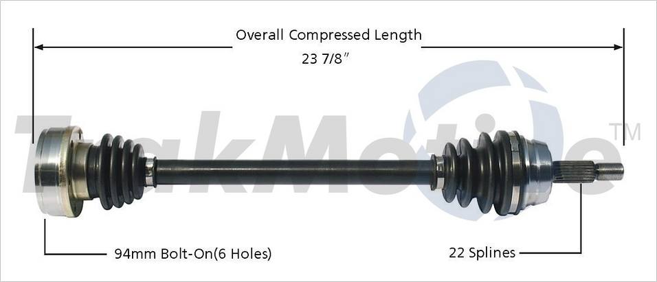 VW CV Axle Shaft - Front Driver Side - Aftermarket VW8035