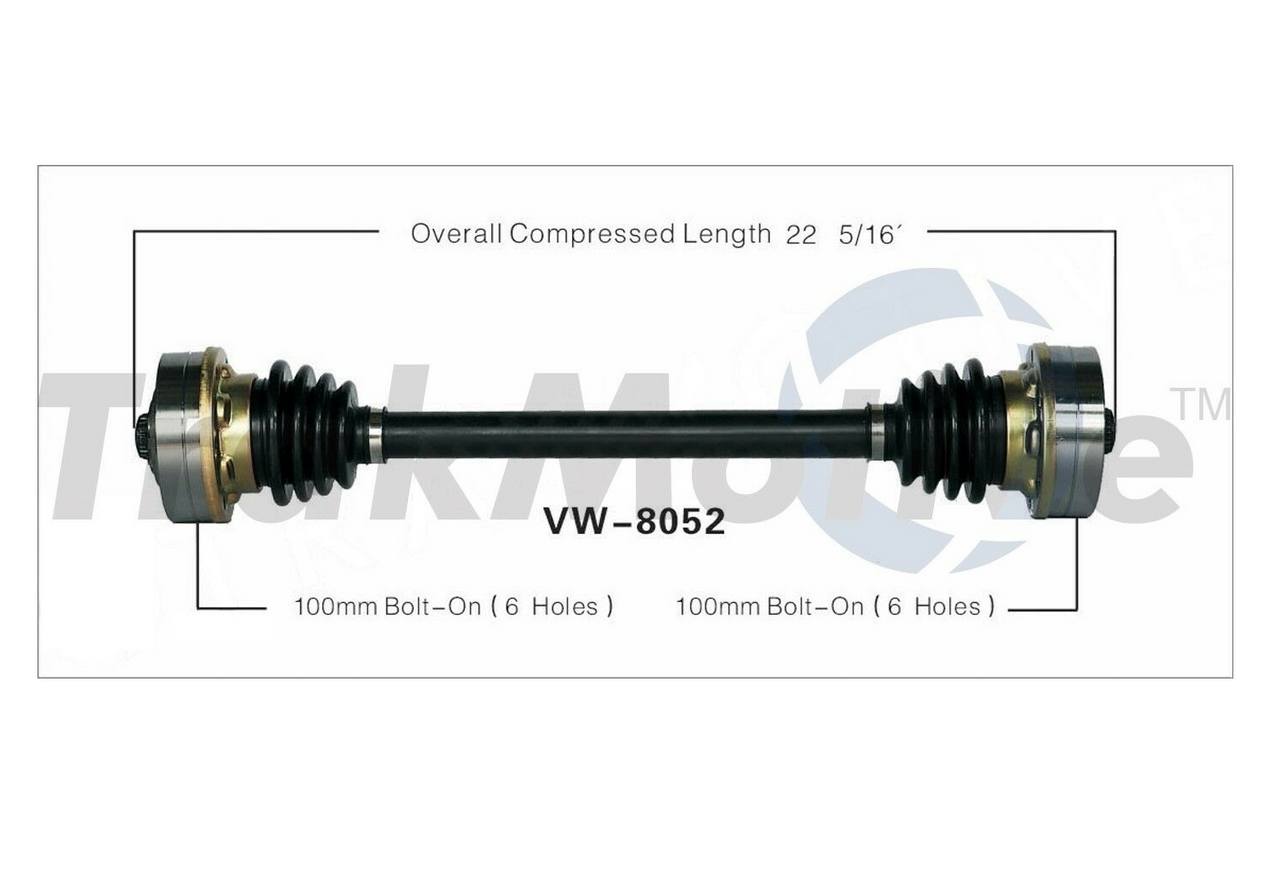 VW CV Axle Shaft - Rear Passenger Side - Aftermarket VW8052