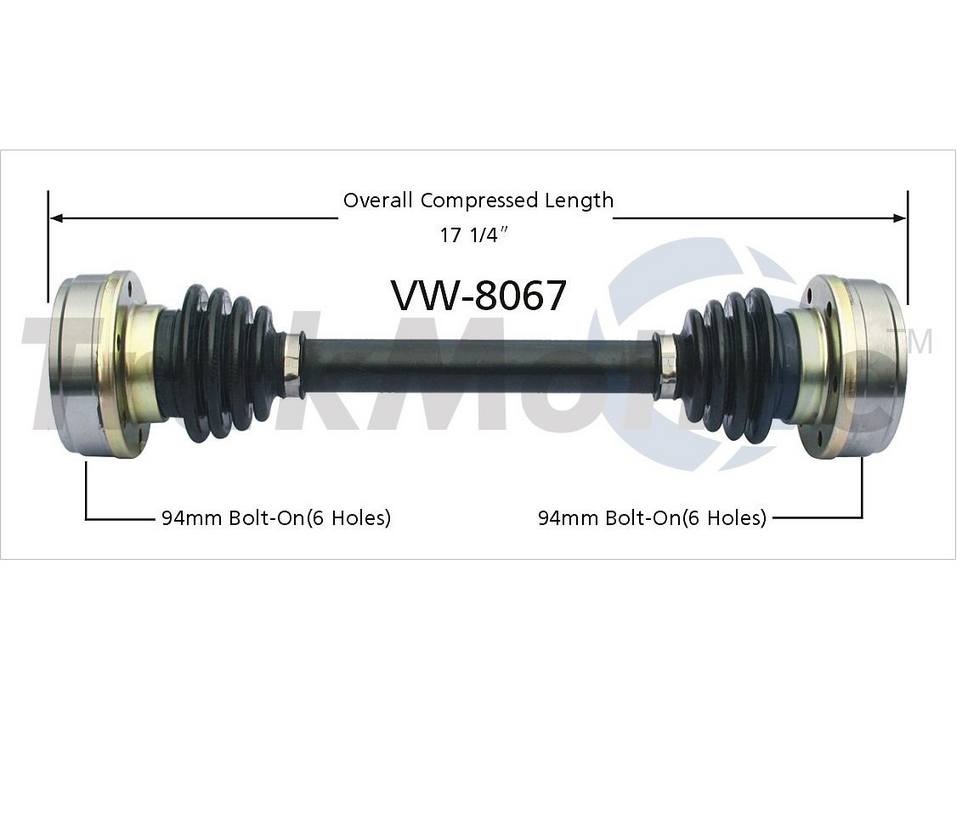 CV Axle Shaft – Rear Passenger Side Surtrack VW-8067