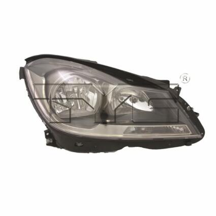 Mercedes Headlight Assembly - Passenger Side (Halogen) (Gray Bezel) (NSF) 2048200039 - TYC 209273901