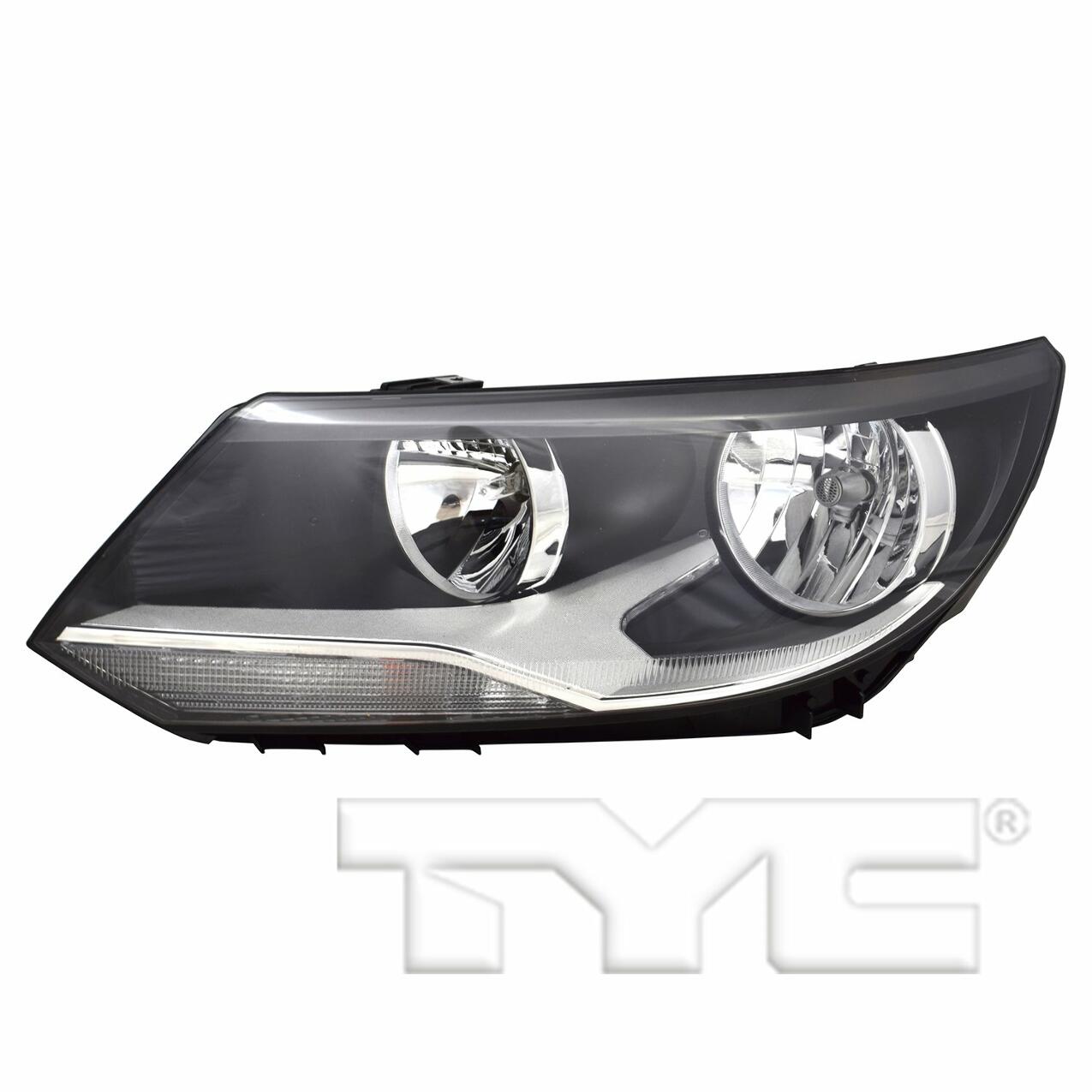 VW Headlight Assembly - Driver Side (Halogen) (NSF) 5N0941005C - TYC 209582001