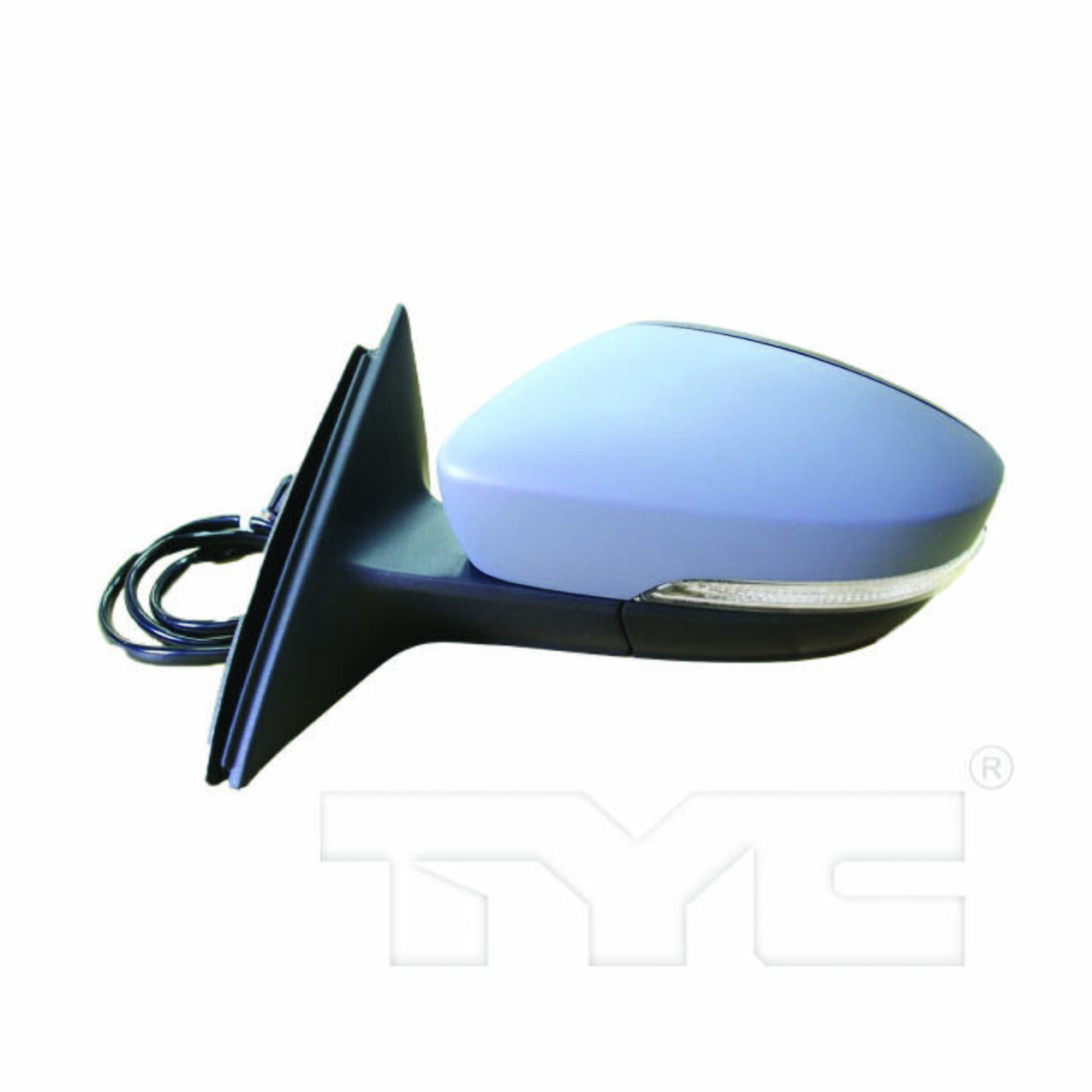 VW Side Mirror Assembly Passenger Side (Unpainted) (w/ Memory