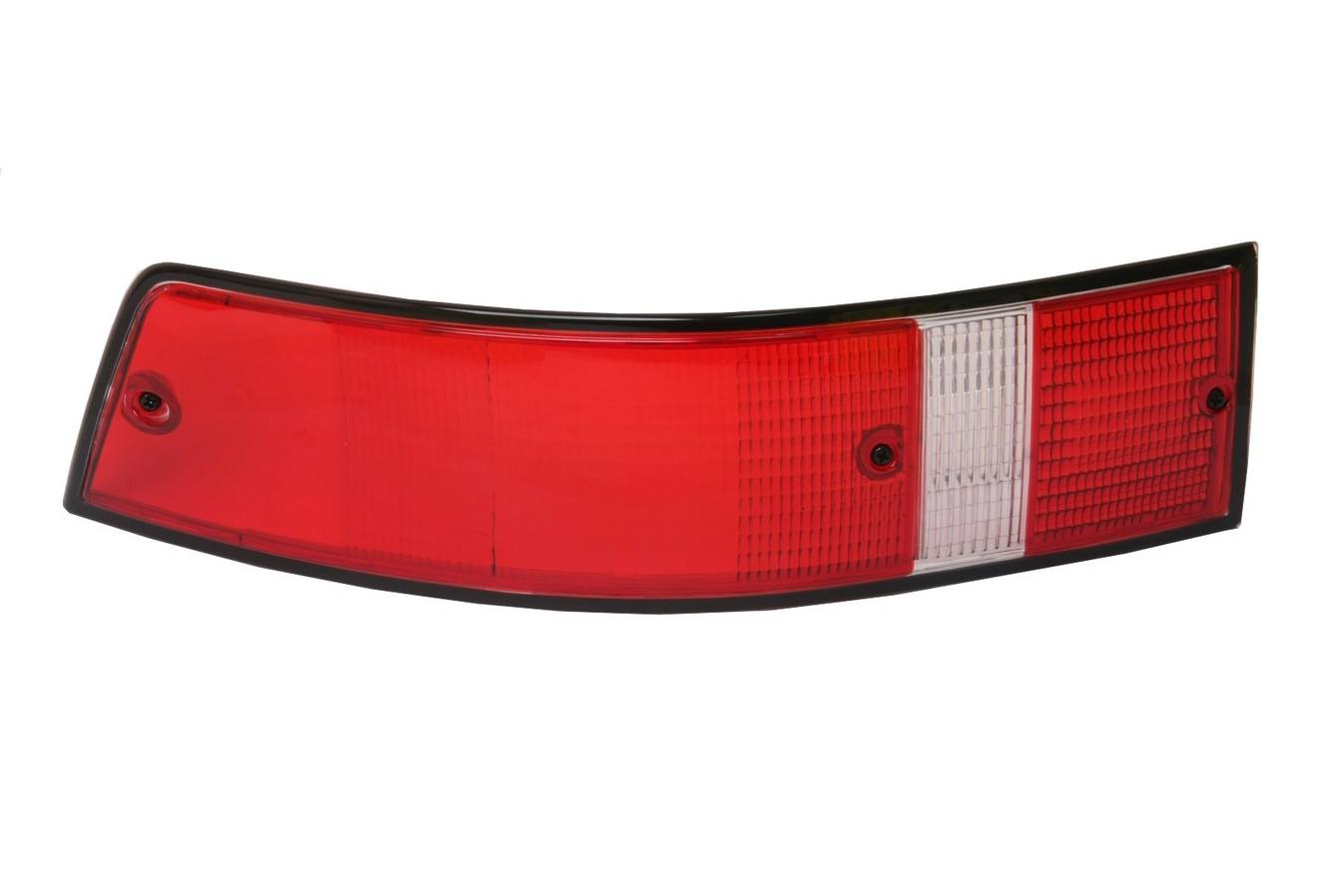 Tail Light Lens - Driver Side (Red and White) (Black Trim)