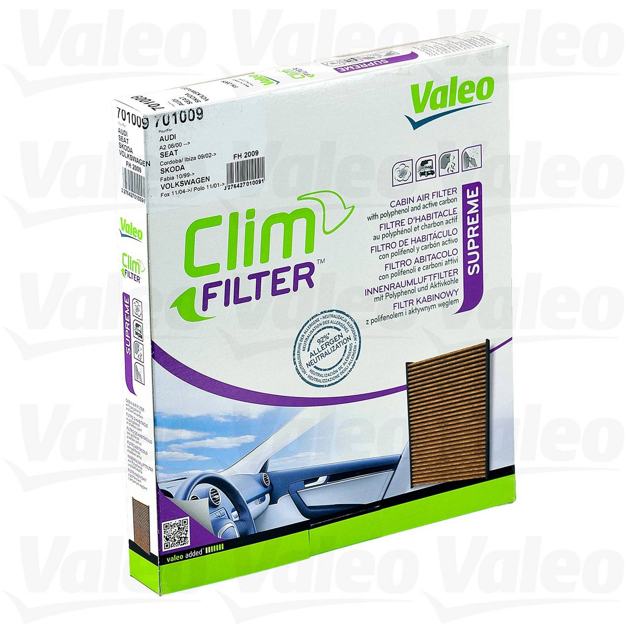 Audi Mercedes Cabin Air Filter - Valeo 701009