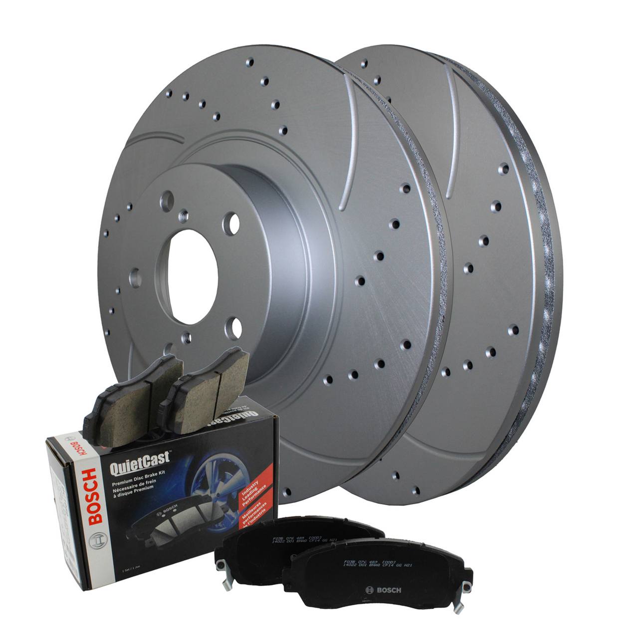 Subaru Disc Brake Pad and Rotor Kit Front 293mm Drilled