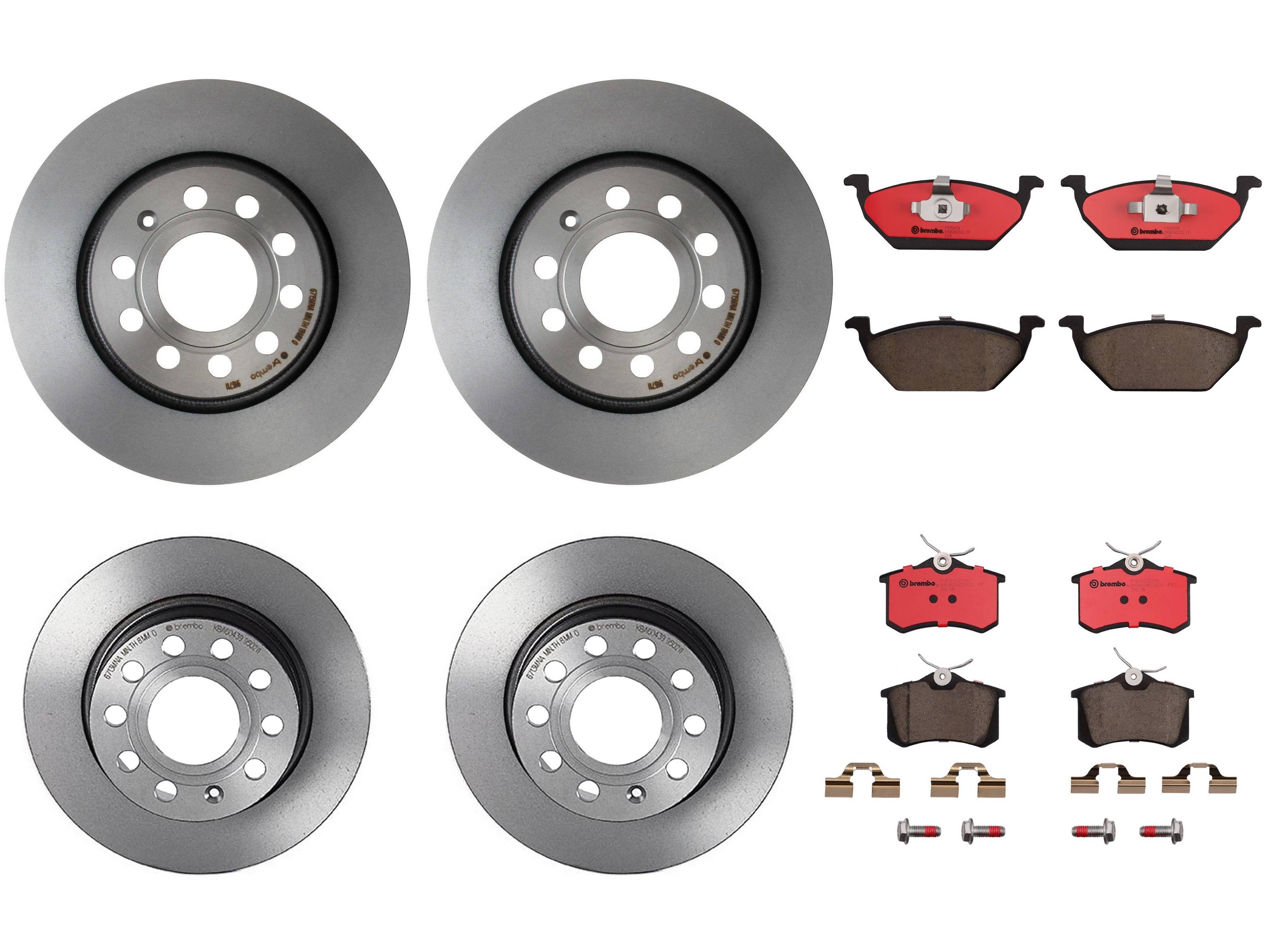 Volkswagen Disc Brake Pad and Rotor Kit - Brembo NP4015103Kit