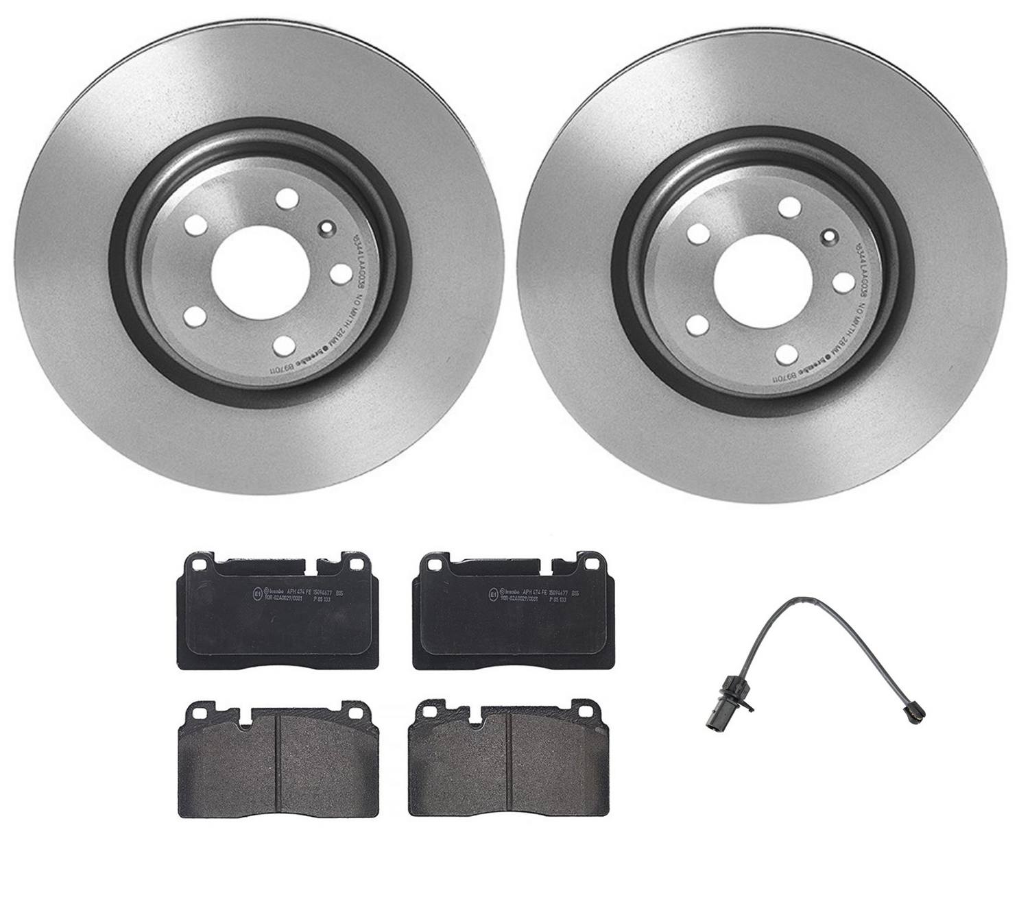 Disc Brake Pad and Rotor Kit – Front (345mm) (Low-Met) Brembo NP-1539059-Kit
