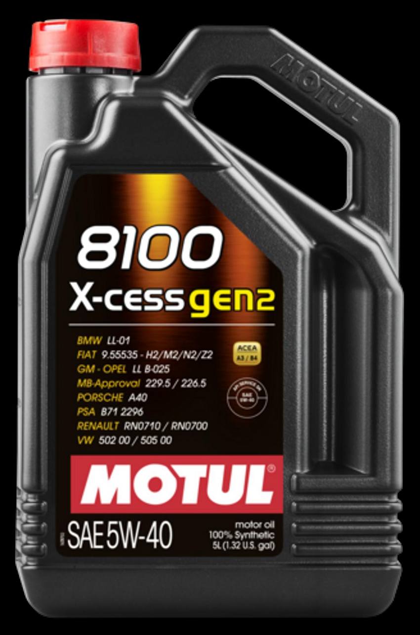 Motul - mot109776 - 8100 X-Cess Gen2 Engine Oil (5w-40) - 5 Liter