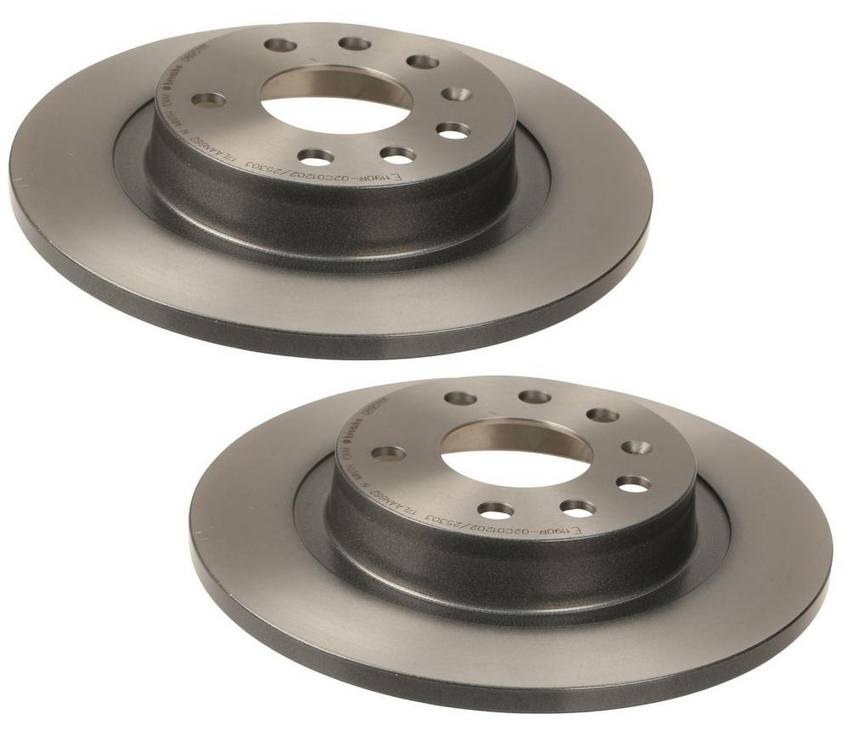 For Saab 9-3 Pair Set of 2 Front Brake Disc Rotors 285mm Vented UV Coated Brembo
