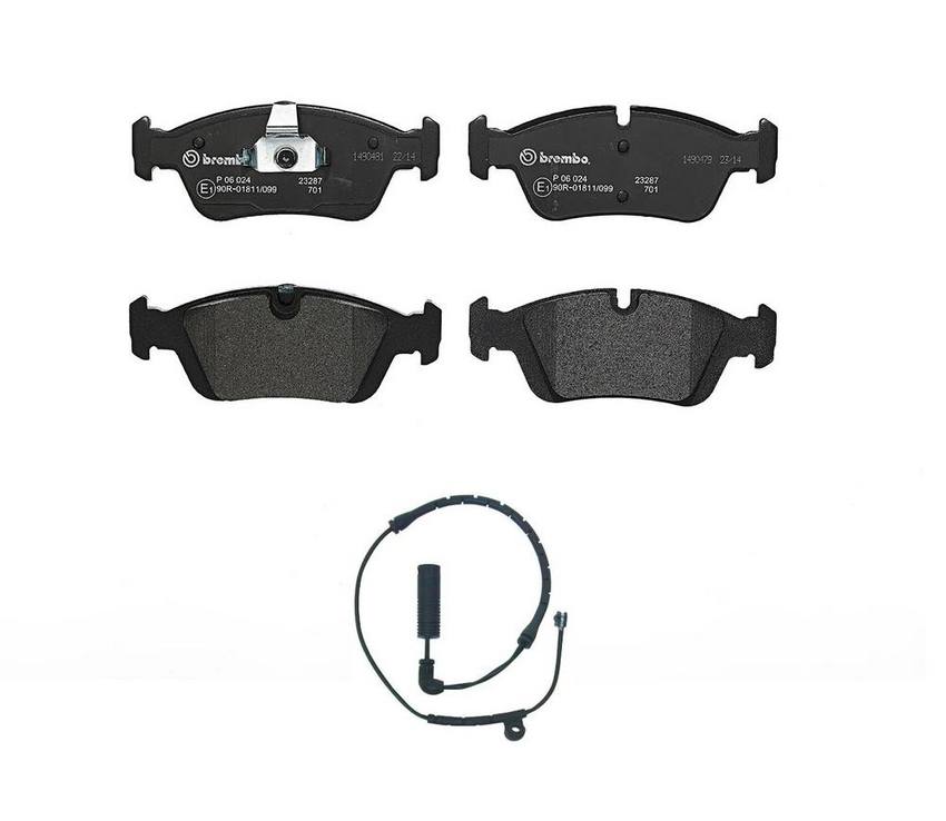 BMW Brake Pad Set Kit – Front Low-Met with Sensor Brembo BM