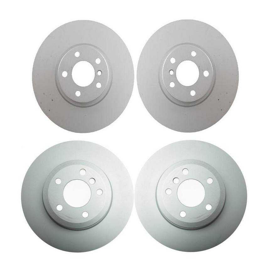 Front 348 mm And Rear 345 mm Brake Disc Rotors For BMW X5 4.8I xDrive48i