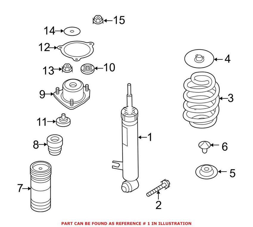 Genuine BMW E46 Rear Shock Absorber Protective Tube Repair Kit – OEM 33502290317