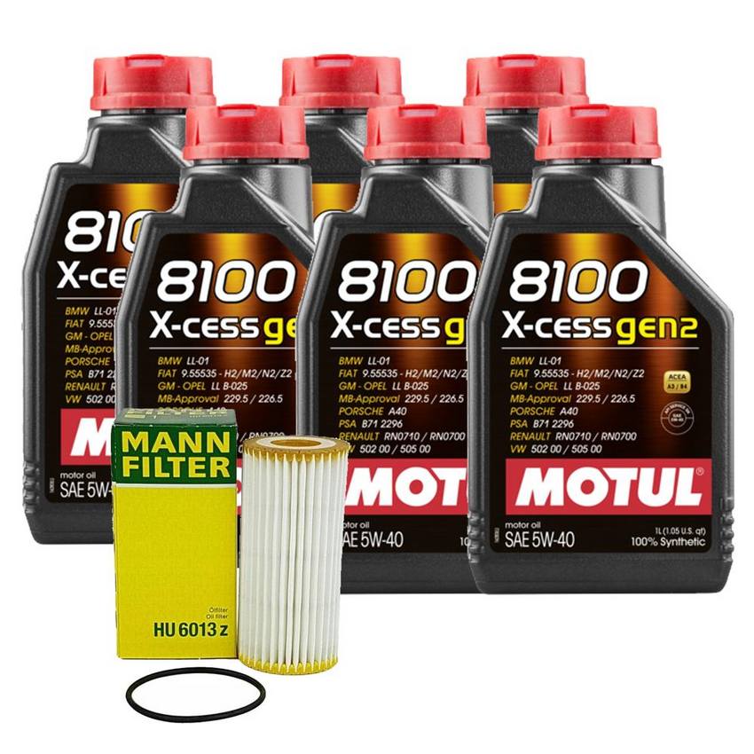 Motul 109774 8100 X-Cess Gen2 5W-40 Motor Oil 1-Liter Bottle