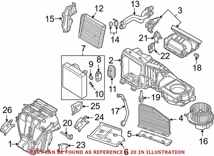 Audi, Porsche, VW HVAC Temperature Sensor 3D0907543A by Genuine