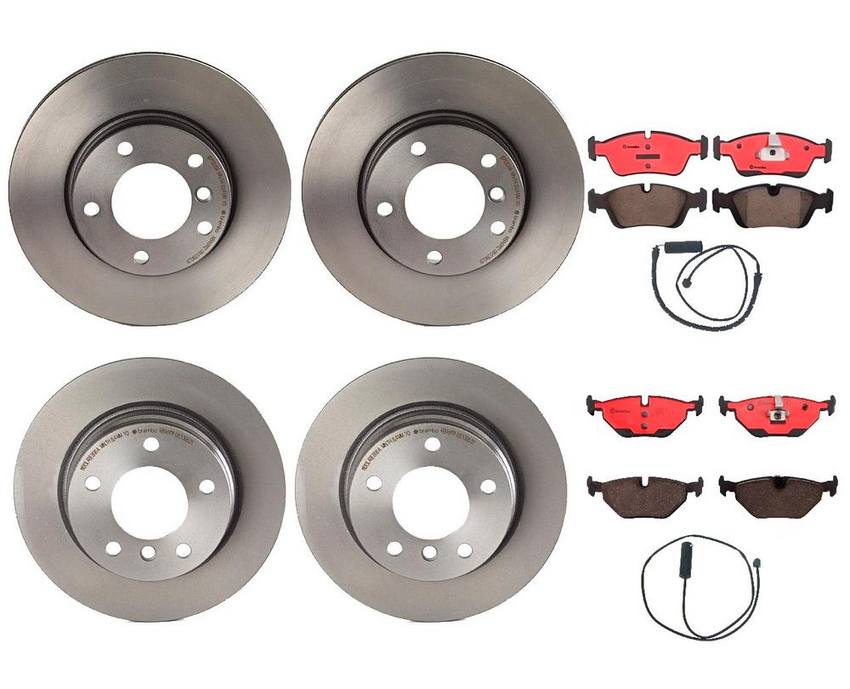 Brembo Brake Pads and Rotors Kit – Front and Rear (280mm/253mm) (Ceramic)  Brembo 4015103KIT