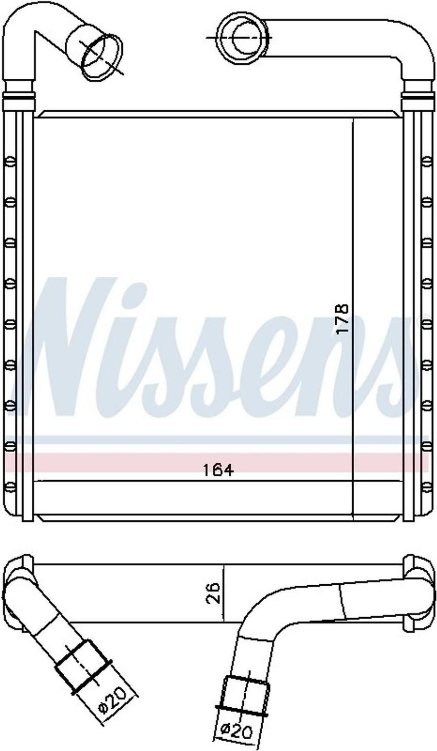 HVAC Heater Core – Front Nissens 73943