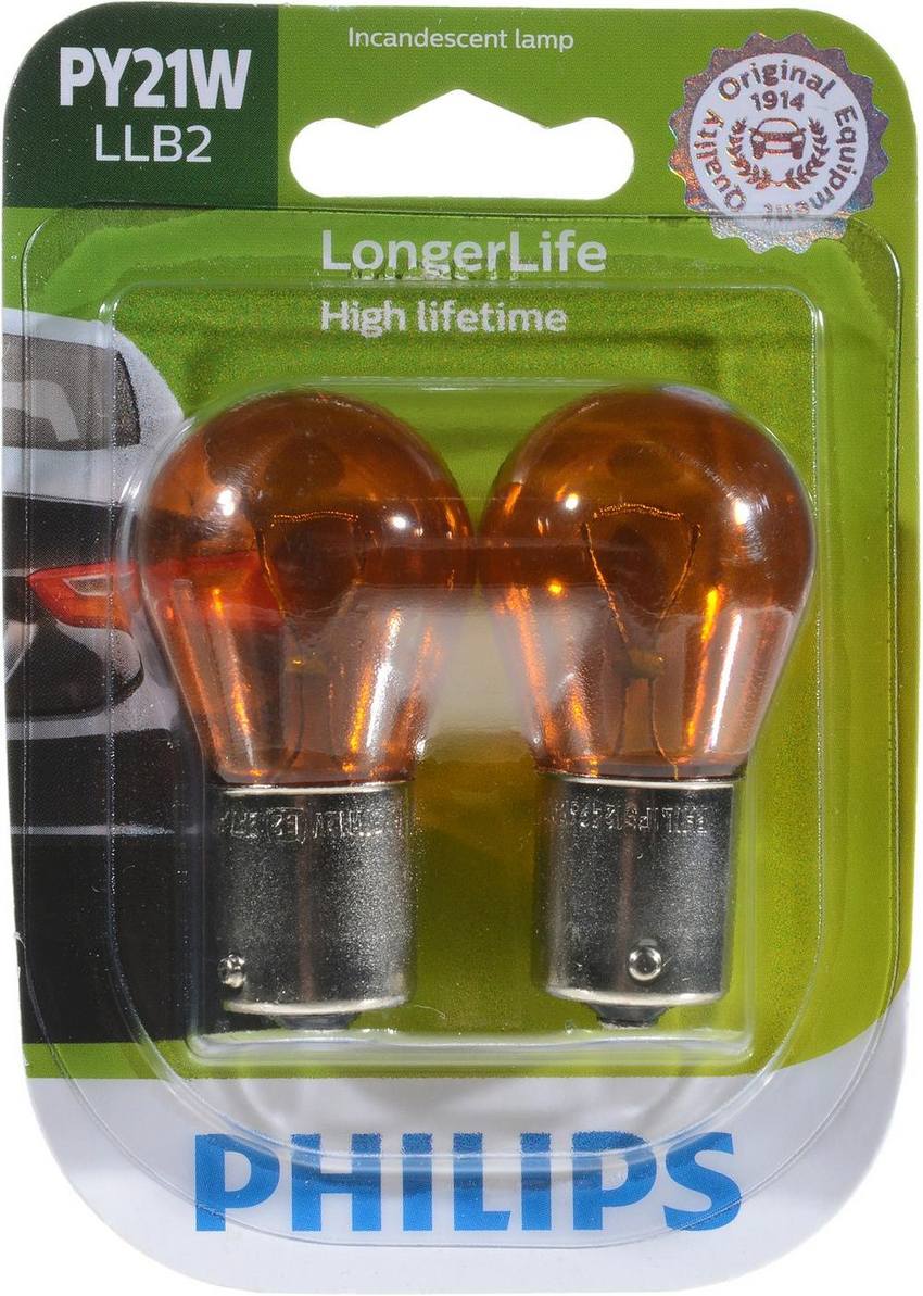 Miniature Bulb (PY21W LLB2) (Longer Life) (Pack of 2) Philips