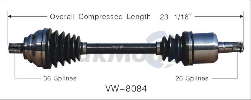 FWD CV Axle Assembly Front Left GSP NCV72101 For Volkswagen 1.8 2.0 2.5
