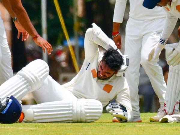 Ambulance reaches ground after Venkatesh Iyer suffers neck injury