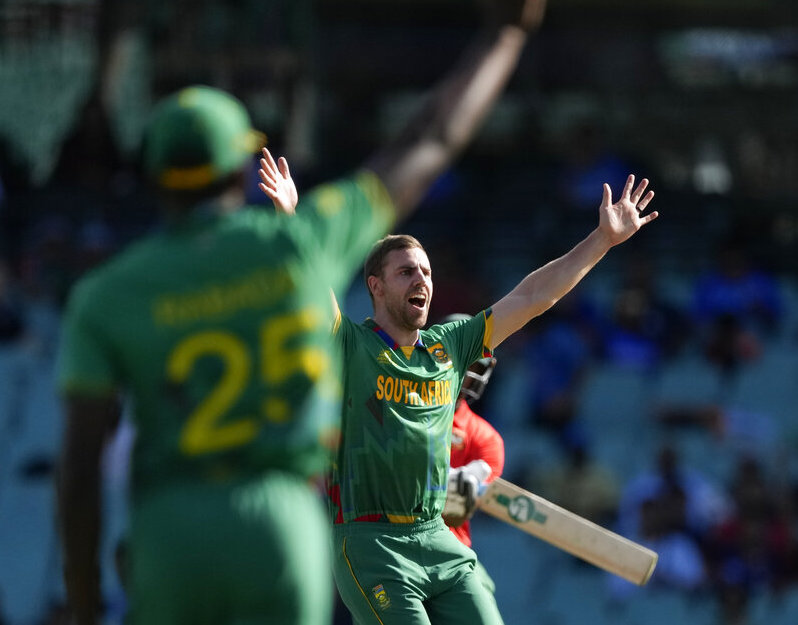 Anrich Nortje records best bowling figures for South Africa in T20 World Cups