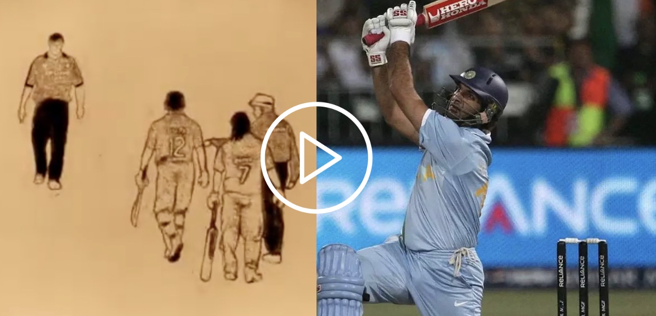 [WATCH] Yuvraj Singh's Heartfelt 'Thank You' to Sand Artist on 16th Anniversary of Six Sixes