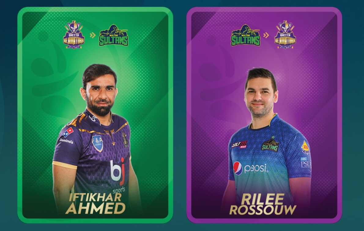 Multan Sultans, Quetta Gladiators Complete Iftikhar Ahmed, Rilee Rossouw Trades For PSL 2024