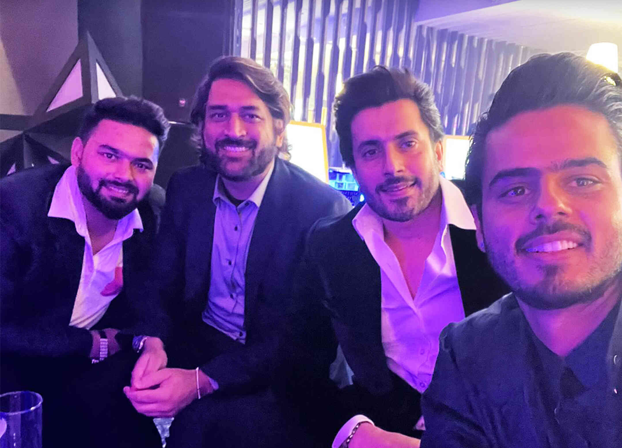 MS Dhoni, Rishabh Pant & Nitish Rana Spotted With Bollywood Actor Sunny Singh [Check Pics]