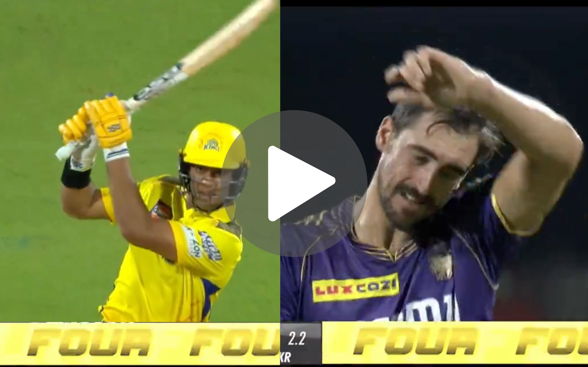 [Watch] 4, 4, 4: Ravindra Gets Into 'Beast Mode' Against 24 Cr-Worth Starc