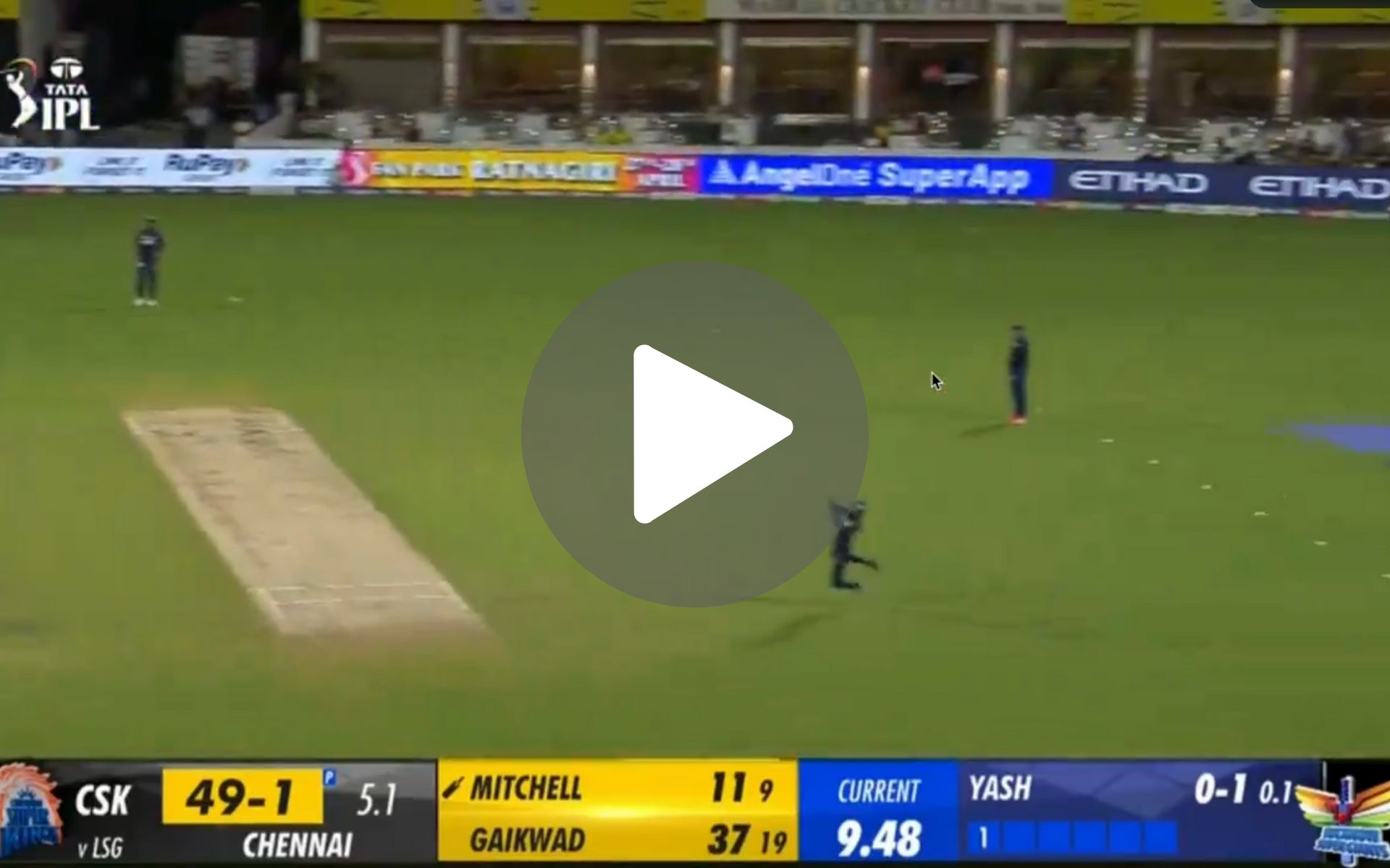 [Watch] Deepak Hooda Takes A Screamer To Dismiss Mitchell Cheaply As Yash Thakur Bowls A Nut